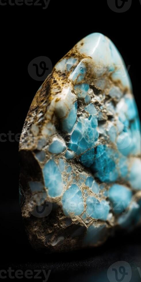 Closeup photo of the mineral turquoise, macro.