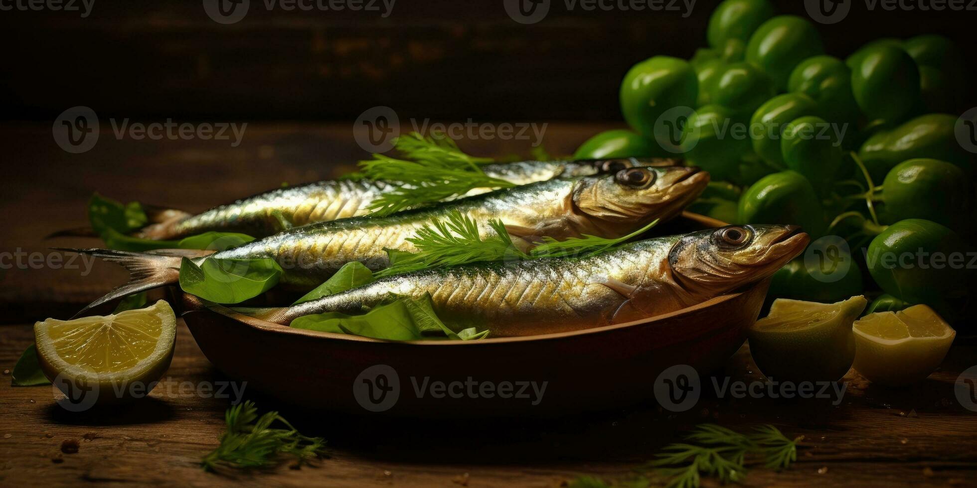 frito pescado en un restaurante de cerca de un plato. generativo ai foto