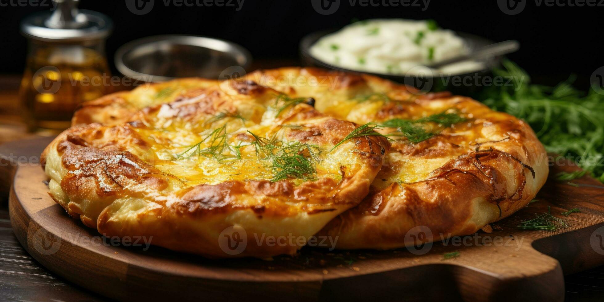 The National Dish Of Georgia Khachapuri Dish Close up Generative AI the-national-dish-of-georgia-khachapuri-dish-close-up-generative-ai
