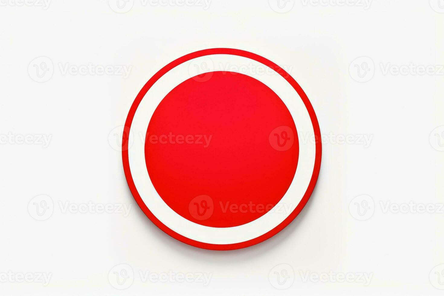 a simple red and white circle on a white background photo