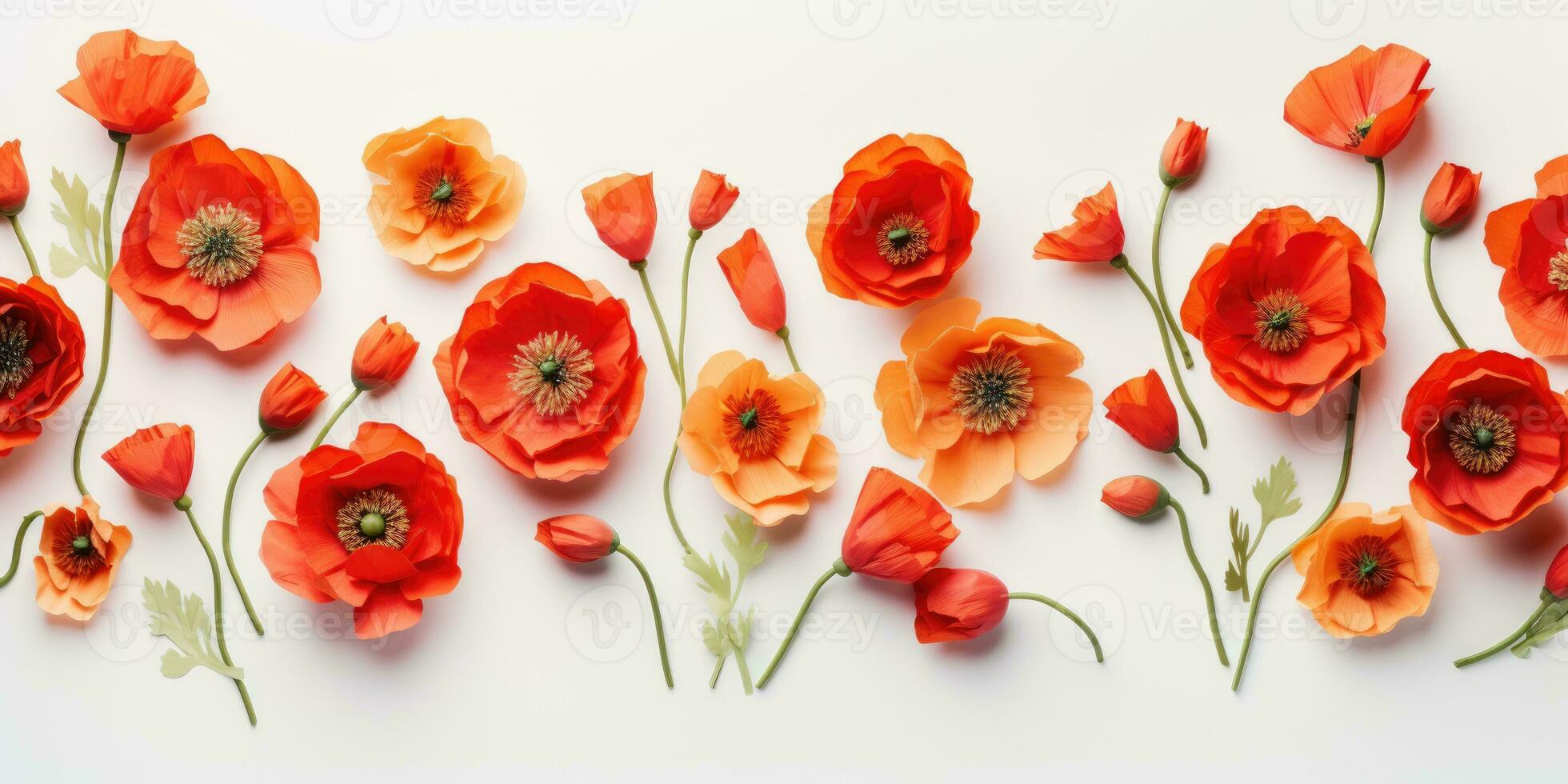 Poppy day. Memory of all the soldiers who died in wars involving Great Britain. Generative AI photo