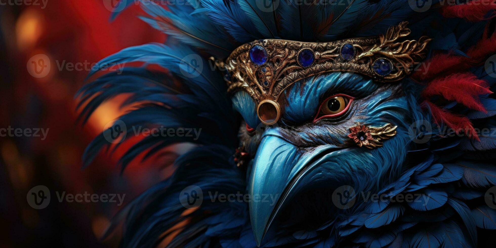 Magnificent Venetian masks. Carnival. Generative AI photo
