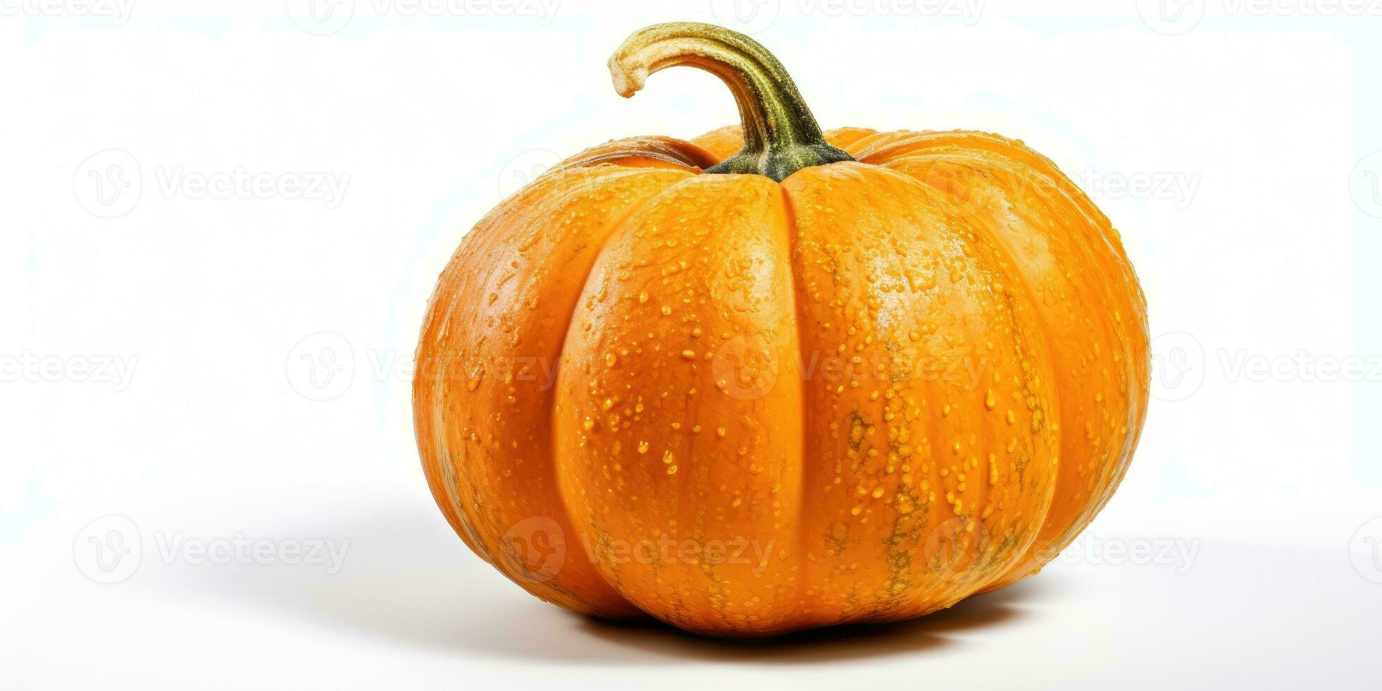 Raw sweet pumpkin on a white background. Generative AI photo