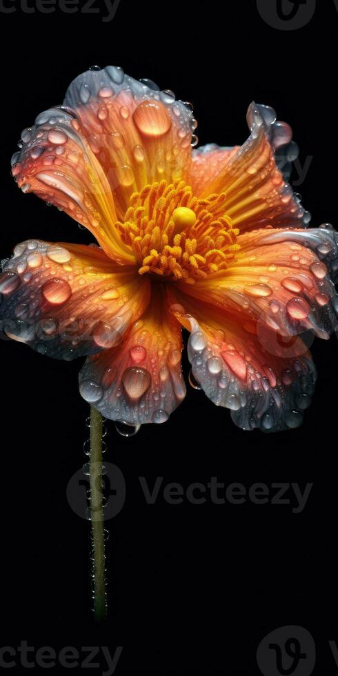 Beautiful adonis flower with raindrops. Photo for poster or wallpaper.  Generative AI 30326743 Stock Photo at Vecteezy