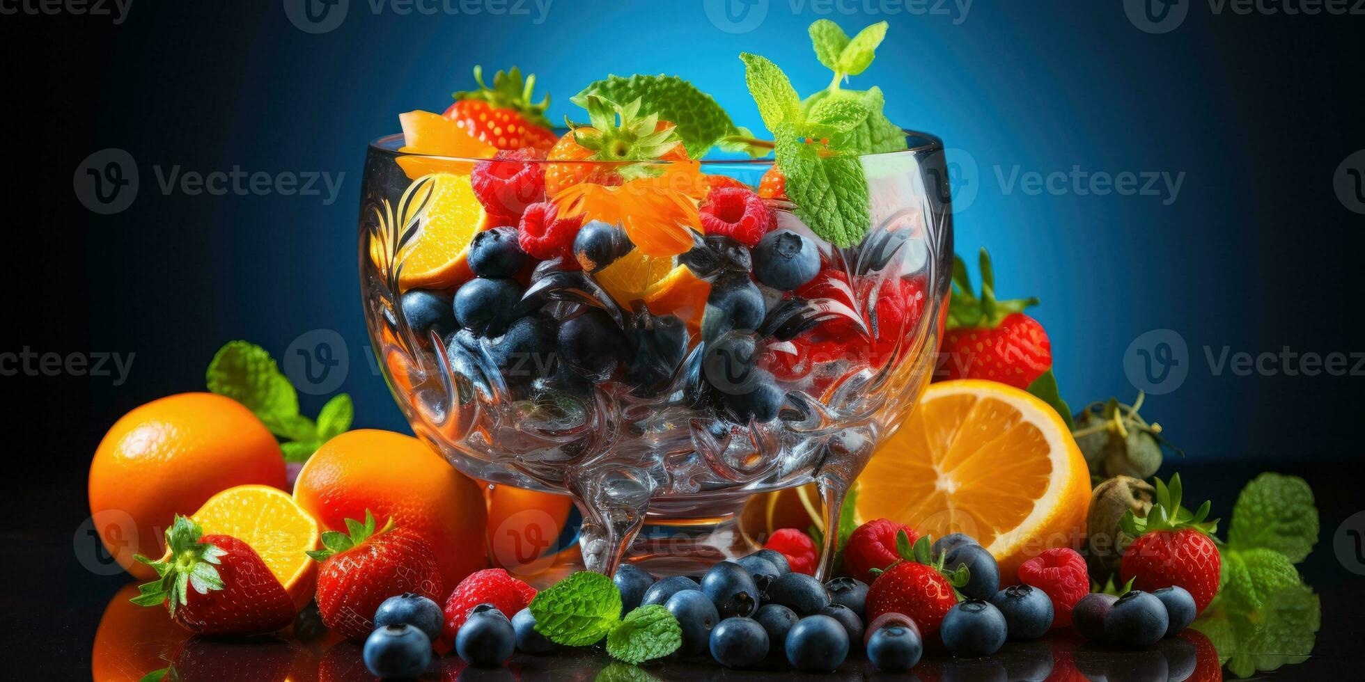 fresh fruit lemonade Delicious fruits, proper nutrition. Generative AI photo