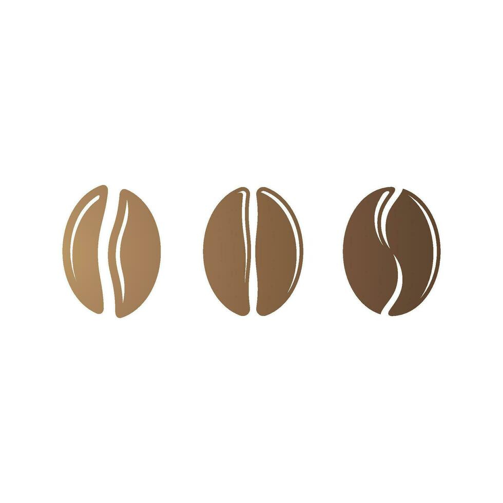 café frijoles logo modelo vector