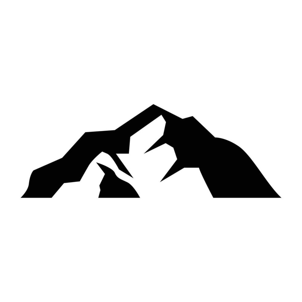 Mountain Logo Simple Illustration Silhouette Template Vector Design
