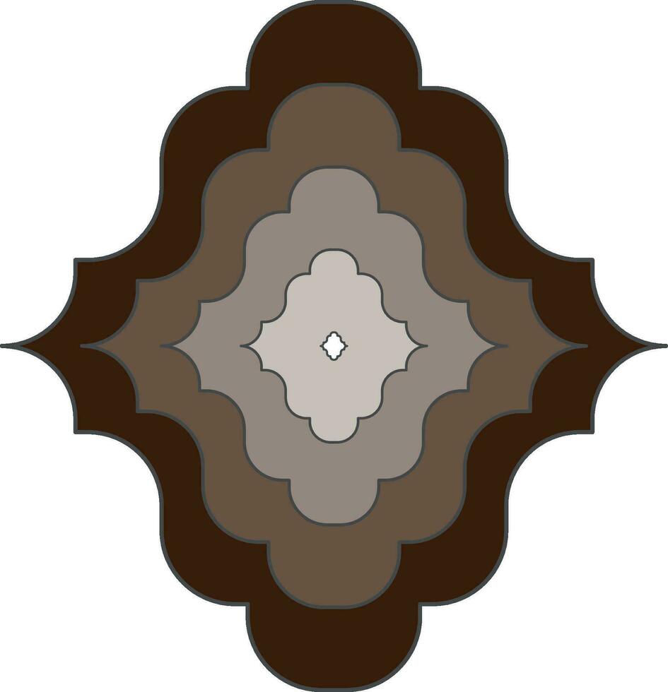 Flower motif, Abstract motif. Symbol of floral design. motif design simple graphic shape isolated on Vector. Motifs decor vector