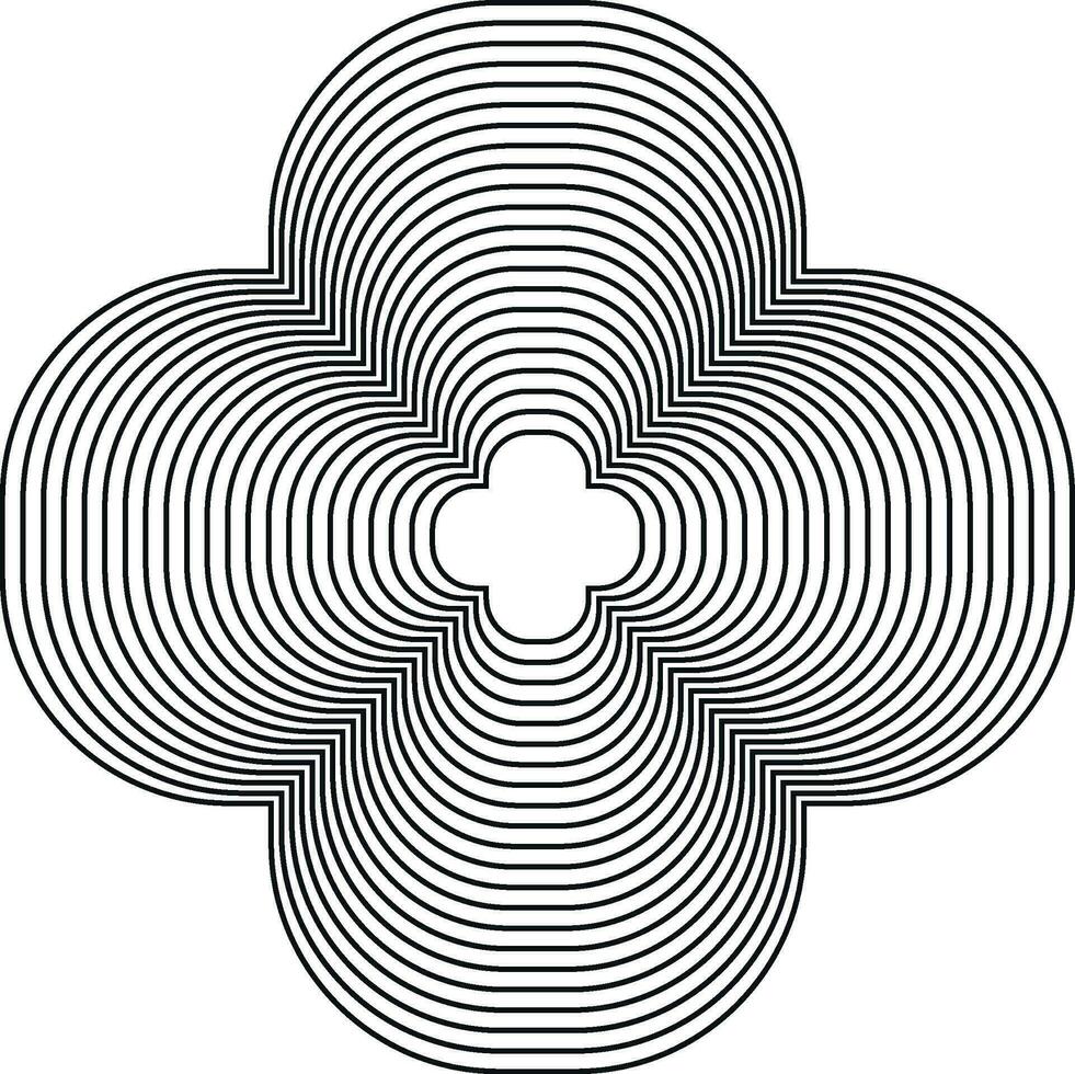 Flower motif, Abstract motif. Symbol of floral design. motif design simple graphic shape isolated on Vector. Motifs decor vector