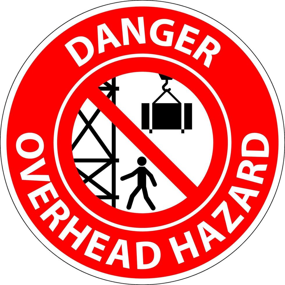 Danger Sign Overhead Hazard vector