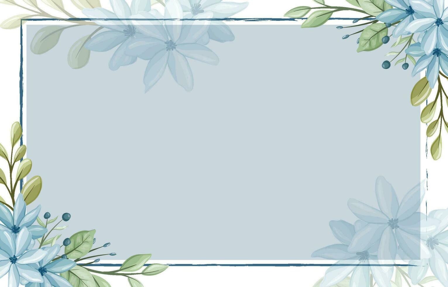 fondo de flores azules vector