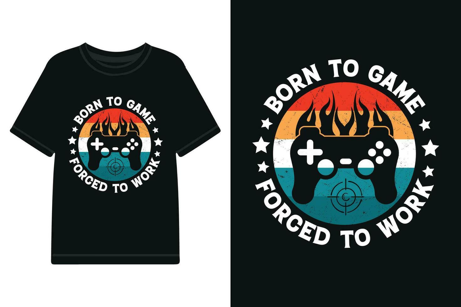 Gaming t shirt designs, Gaming t-shirt design vector files, Game motivational typography design