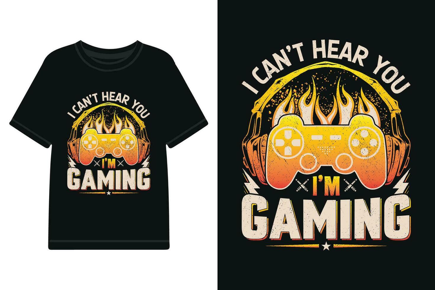 Gaming t shirt designs, Gaming t-shirt design vector files, Game motivational typography design