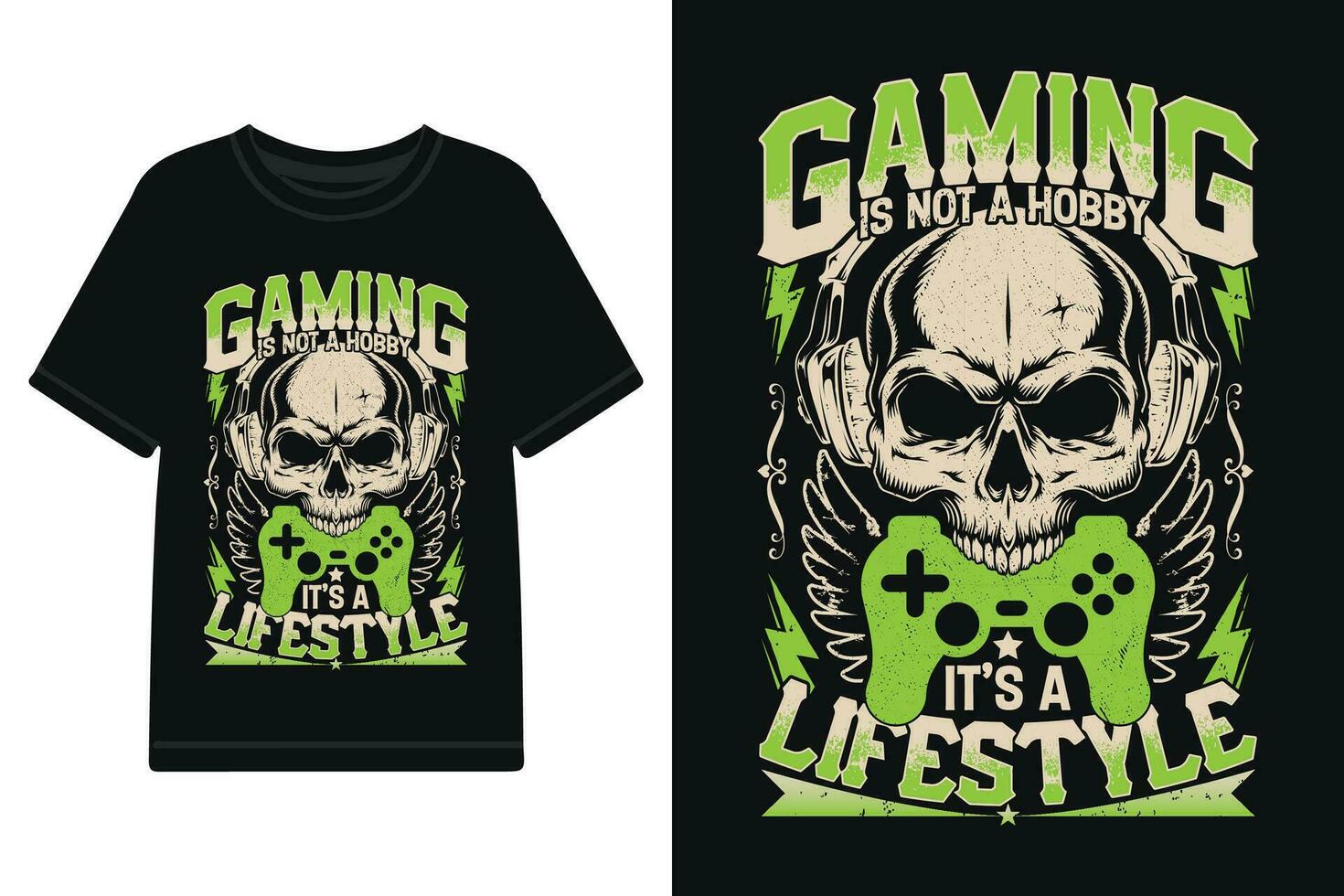 Gaming t shirt designs, Gaming t-shirt design vector files, Game motivational typography design
