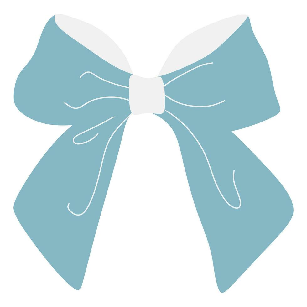 Light Blue Ribbon Bow Knot On White. Vector Illustration Royalty Free SVG,  Cliparts, Vectors, and Stock Illustration. Image 61708515.