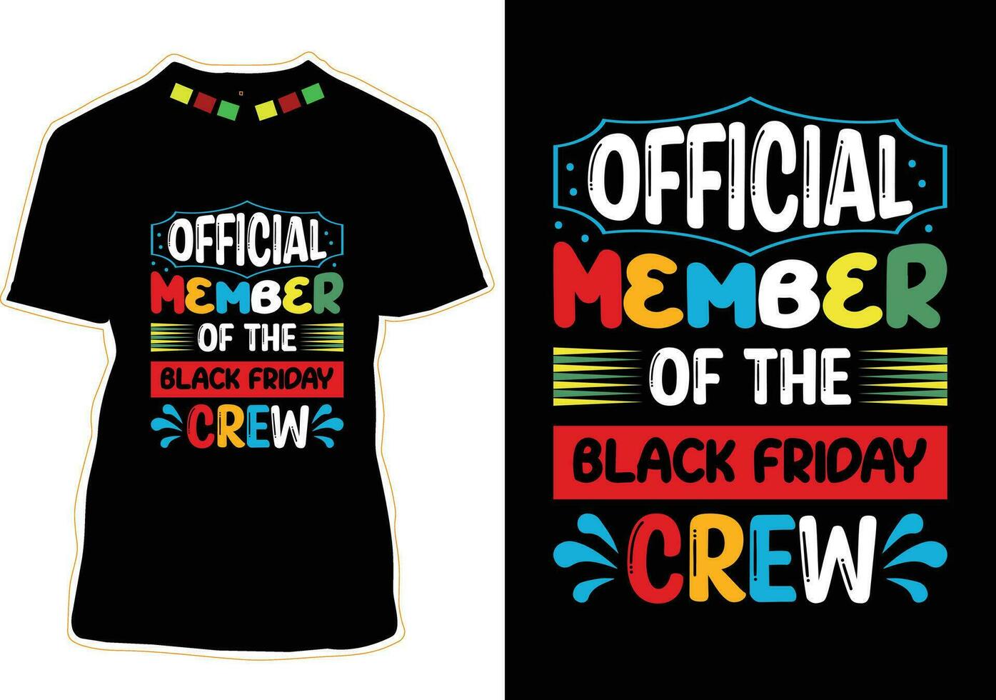 Happy Black Friday T-shirt Design vector