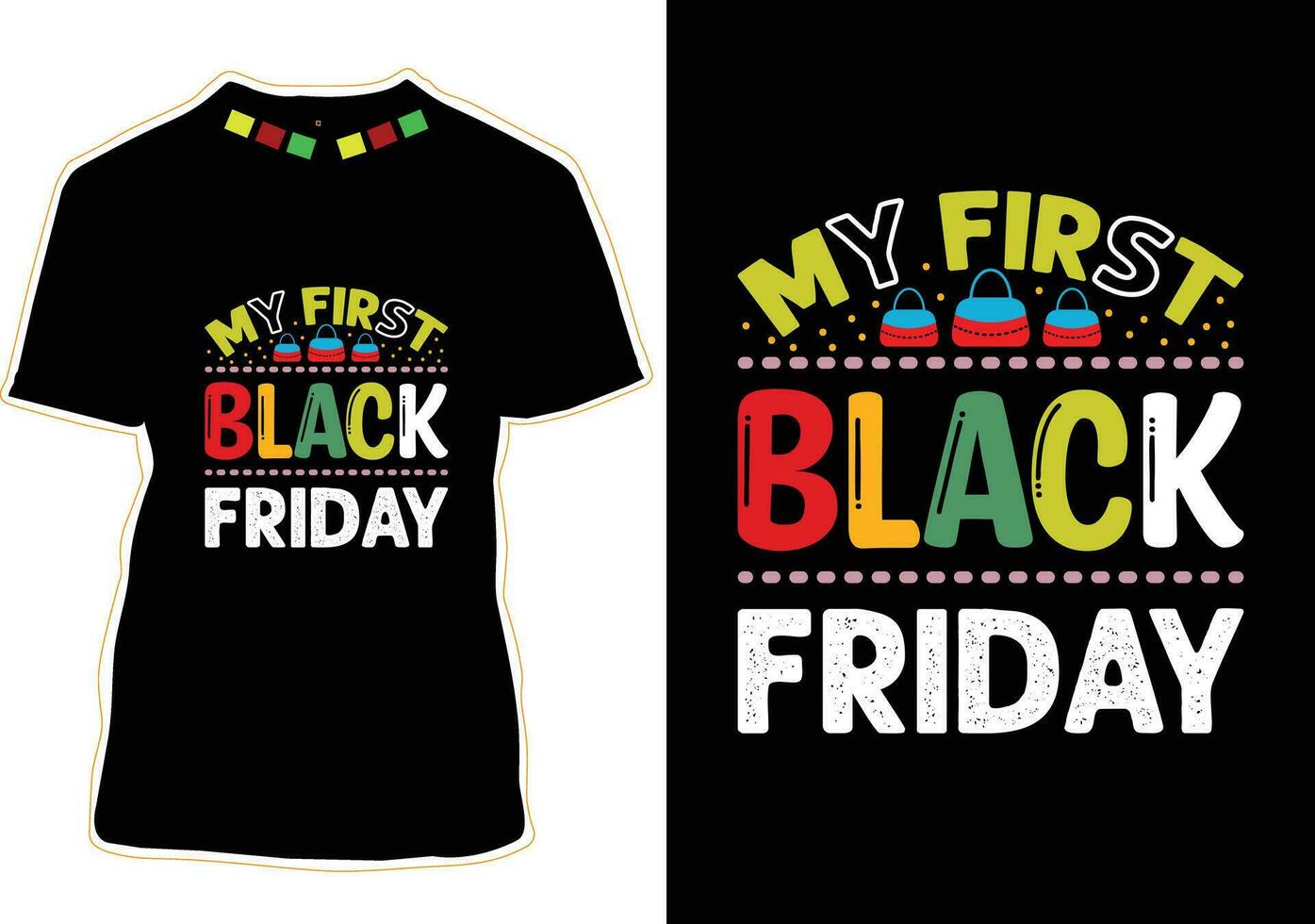 Happy Black Friday T-shirt Design vector