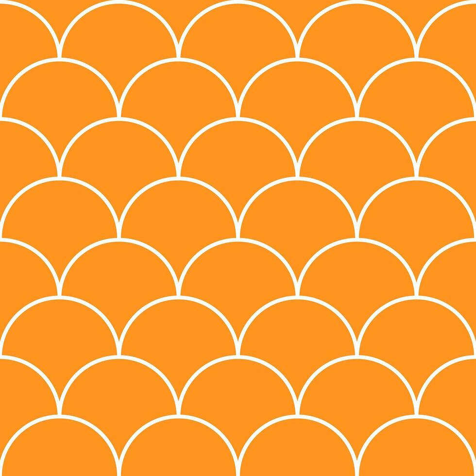 Orange and white Curved pattern line pattern. vector