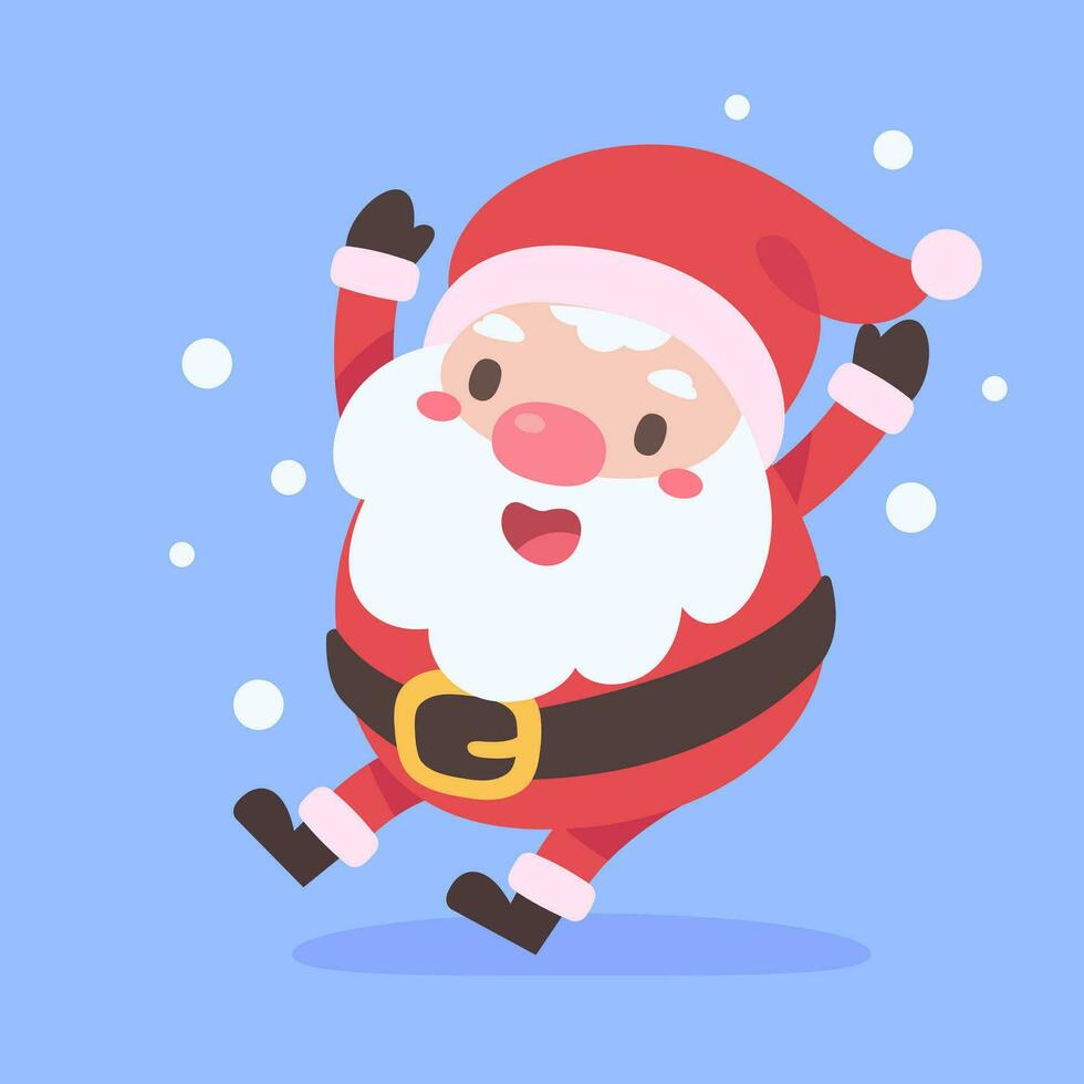 Papa Noel claus y regalo cajas Navidad tarjeta decorativo elementos vector
