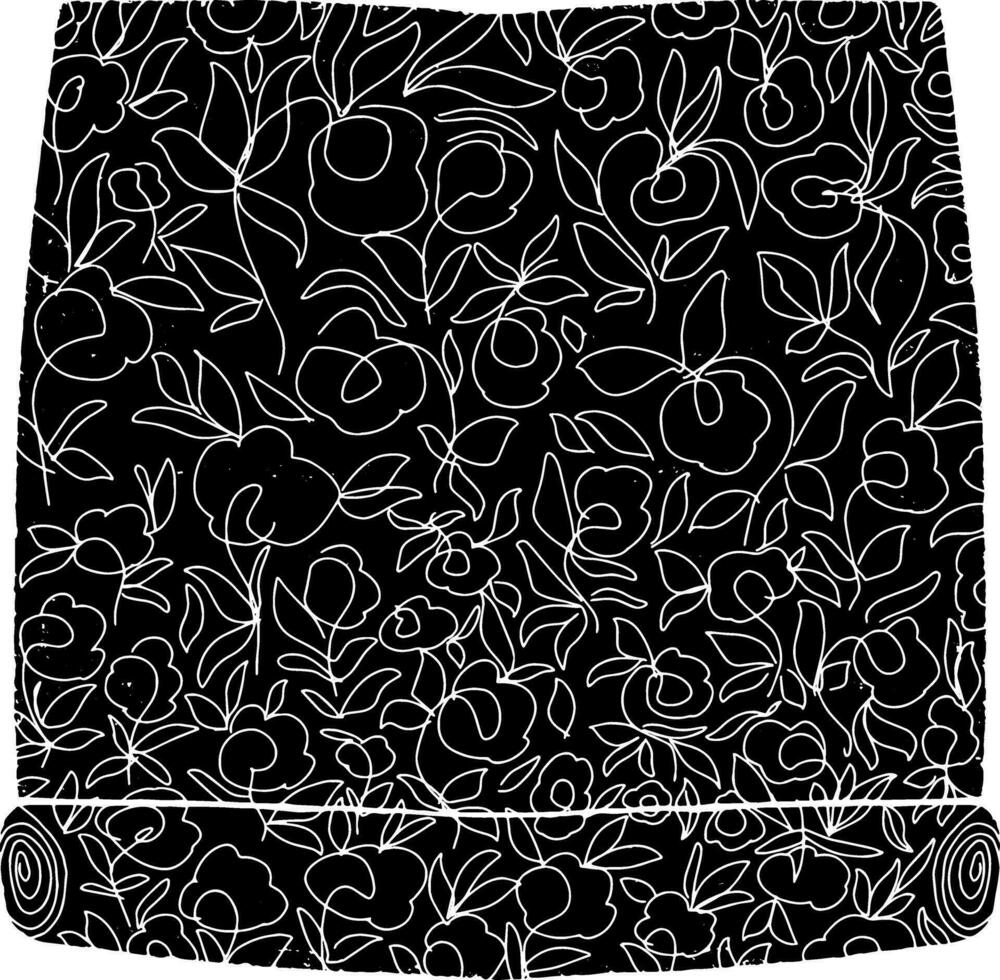 a black and white floral pattern on a white background vector