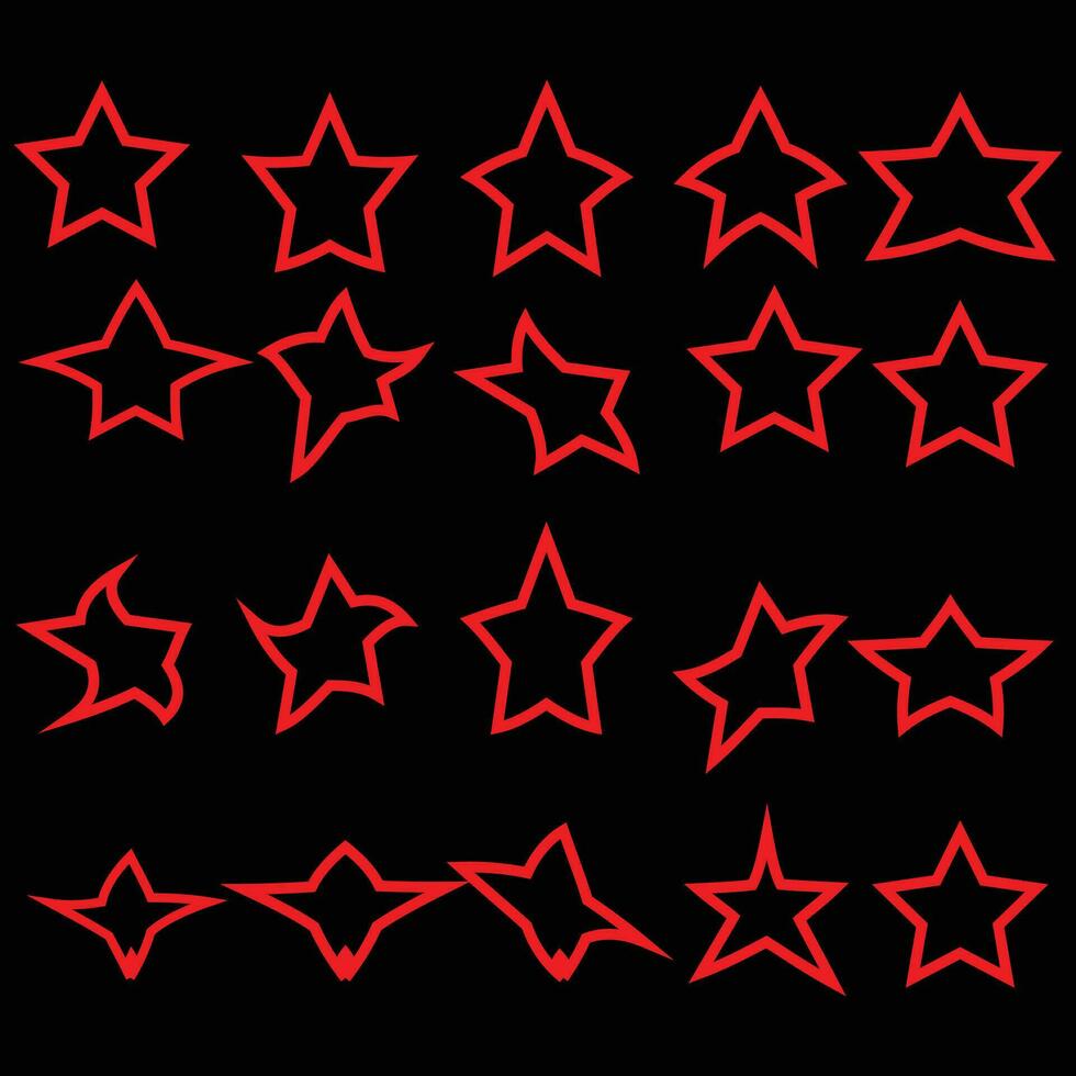 Star icons vector set