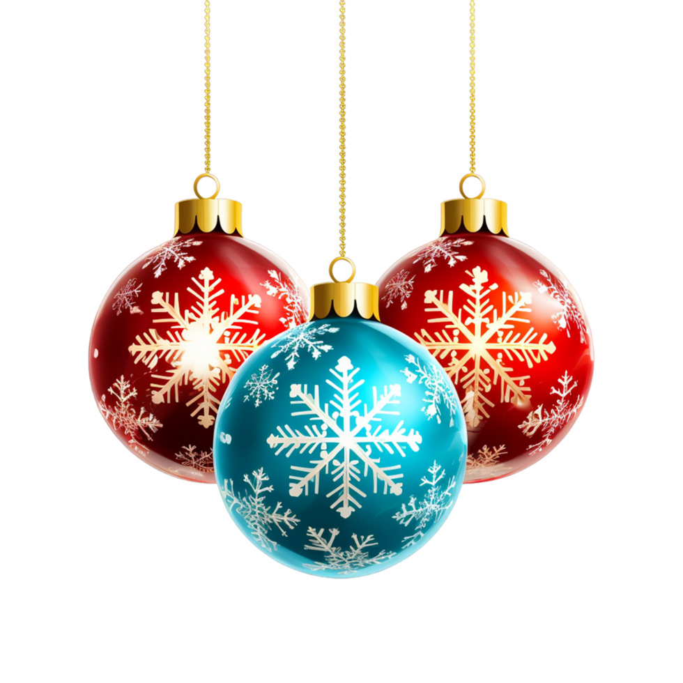 Christmas balls Ai Generative png