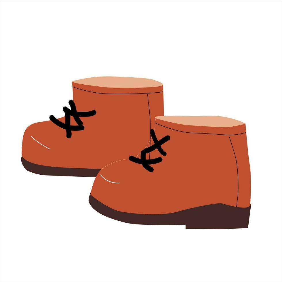 hiking boots for travel on a white background vector