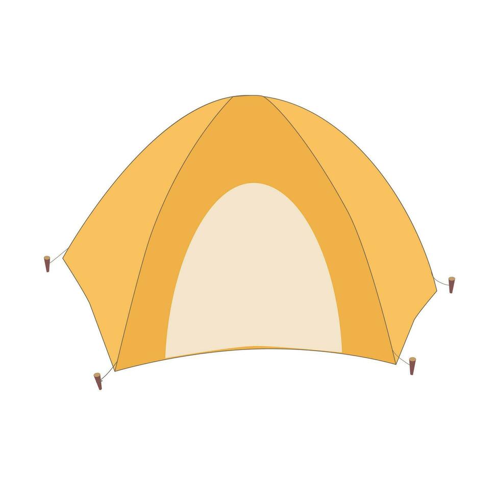 tent for travelling hiking on a white background vector