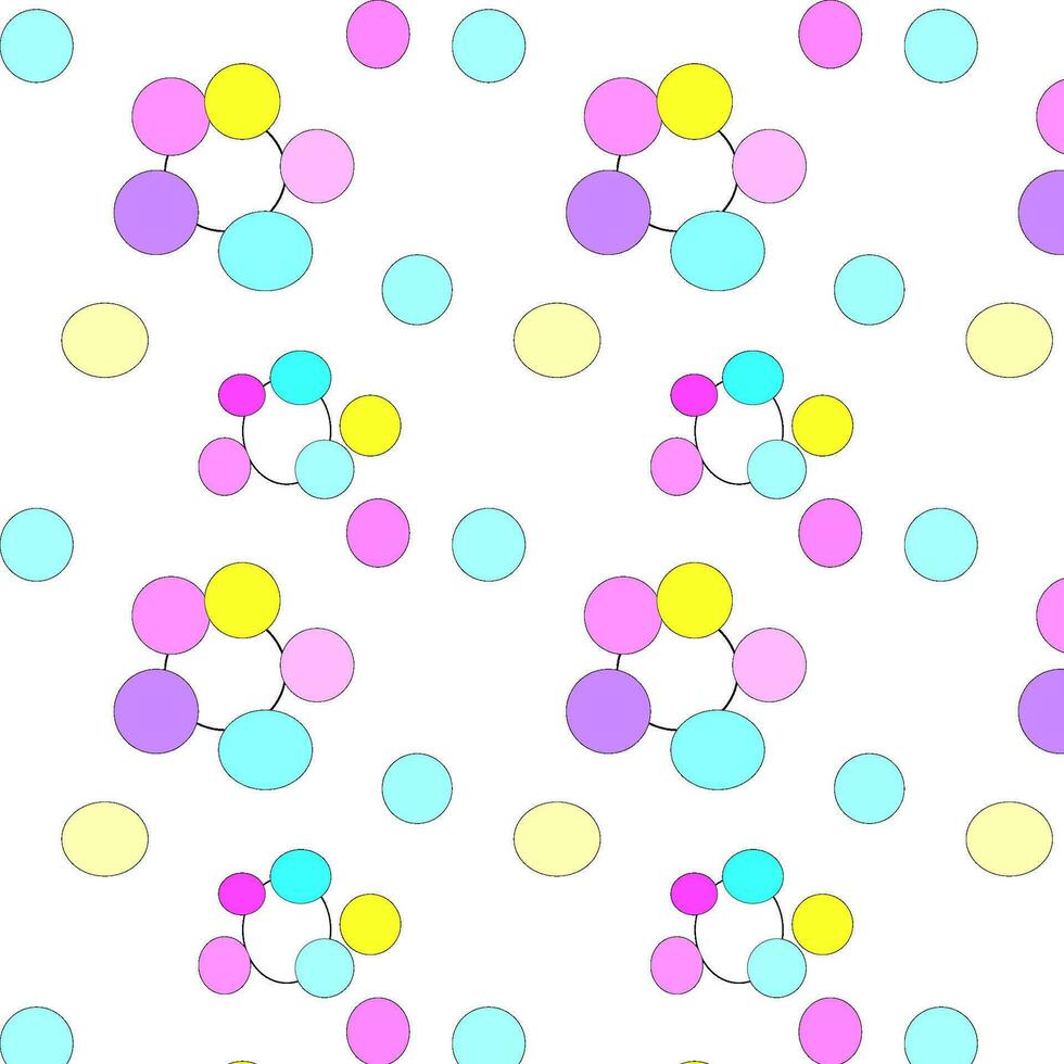 childrens abstract cartoon pattern balls and frame vector