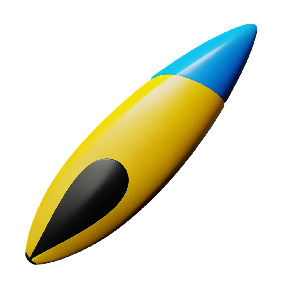 surfboard 3d rendering icon illustration png