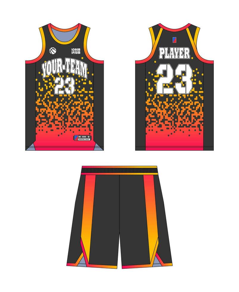 baloncesto jersey modelo diseño, baloncesto uniforme Bosquejo diseño, vector sublimación Deportes vestir diseño, jersey baloncesto ideas