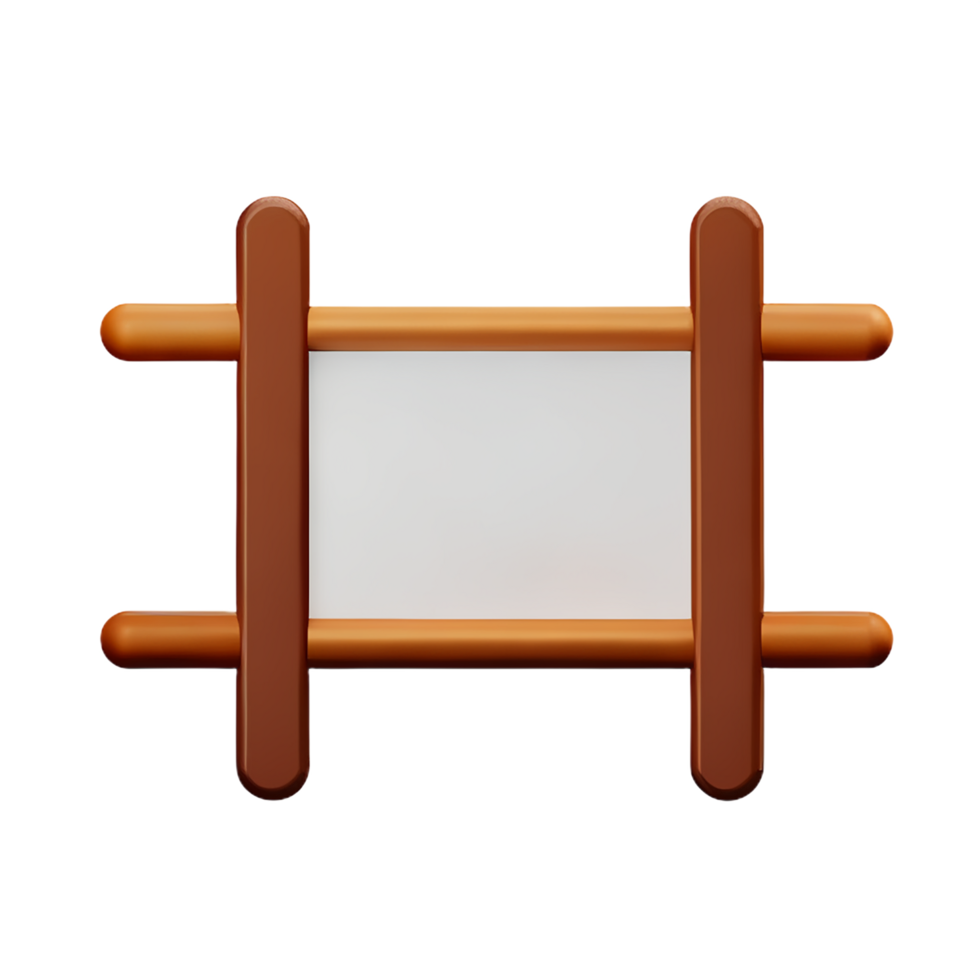 wooden board 3d rendering icon illustration png