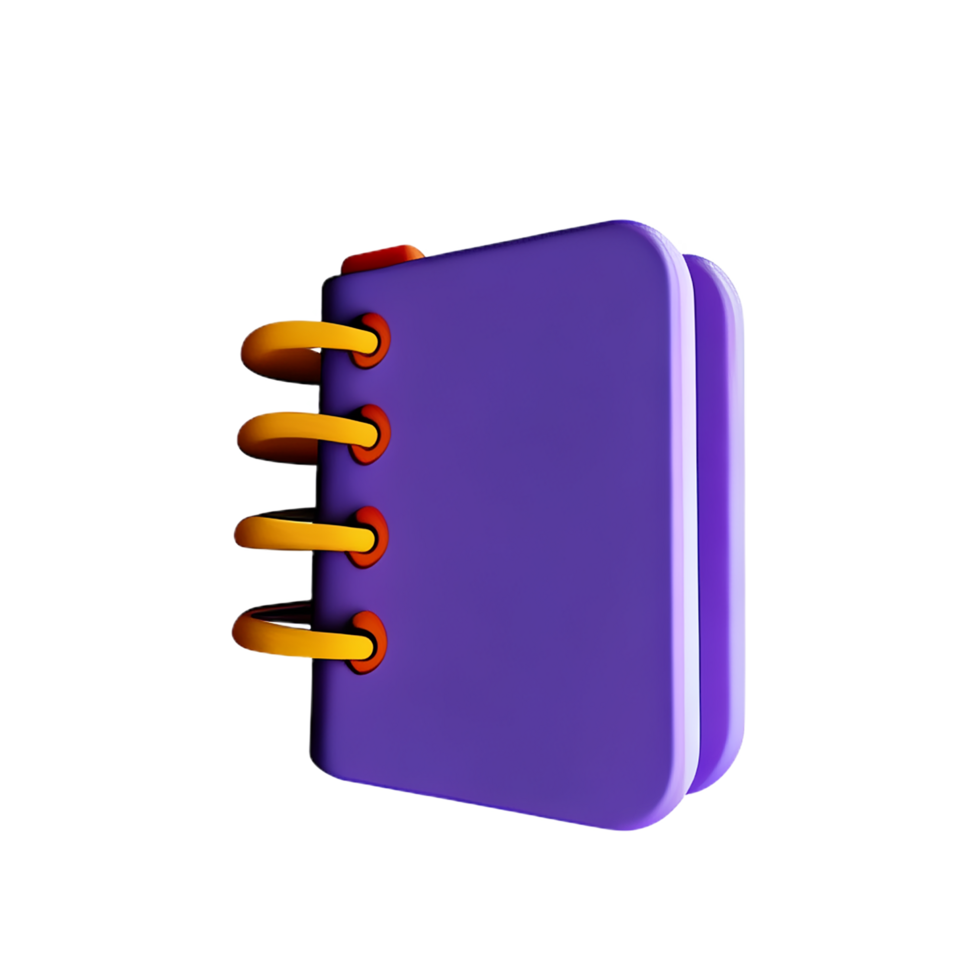 diary 3d rendering icon illustration png
