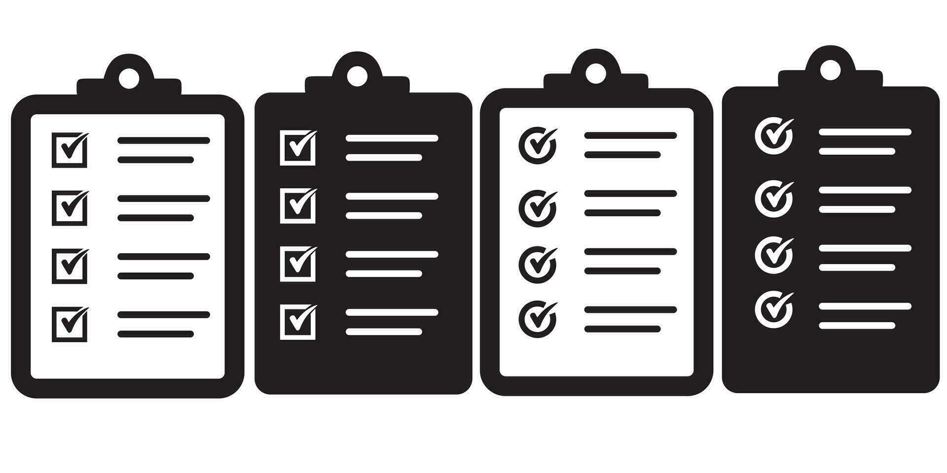 Clipboard checklist of an approved document. Project completed. Tasks vector icon. Task completed. Vector illustration