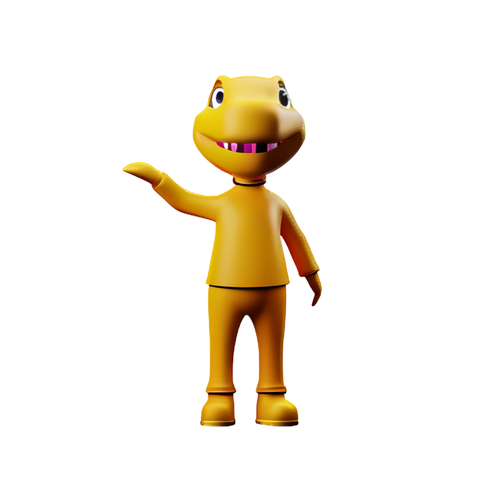 dino 3d rendering icon illustration png