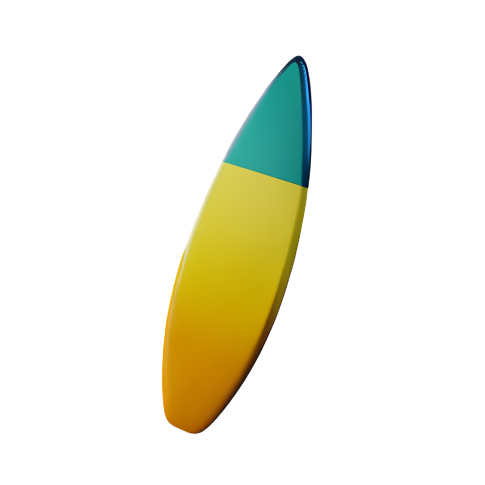 surfboard 3d rendering icon illustration png