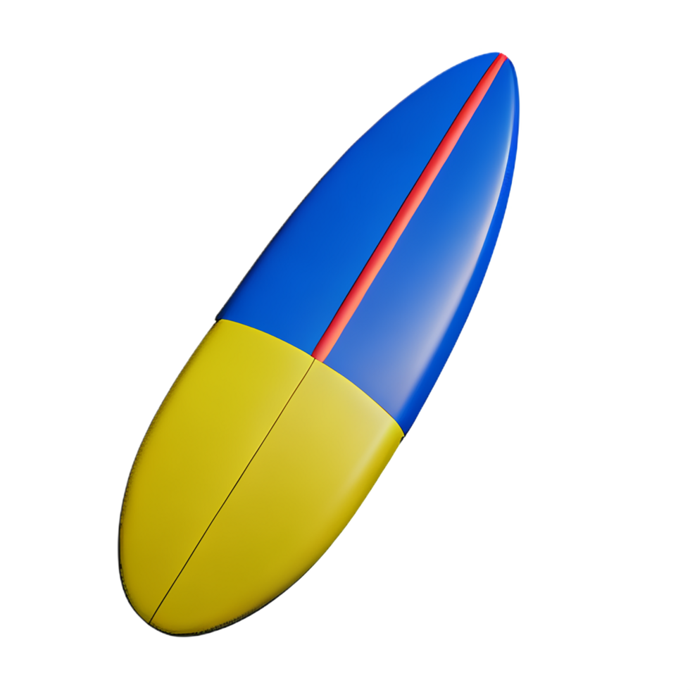 surfboard 3d rendering icon illustration png