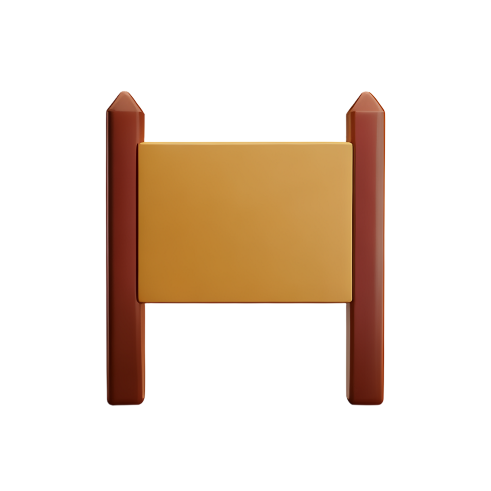 wooden board 3d rendering icon illustration png