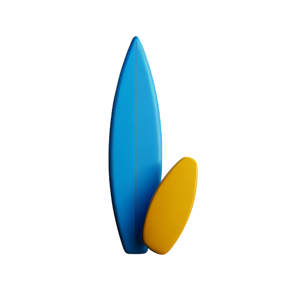 surfboard 3d rendering icon illustration png