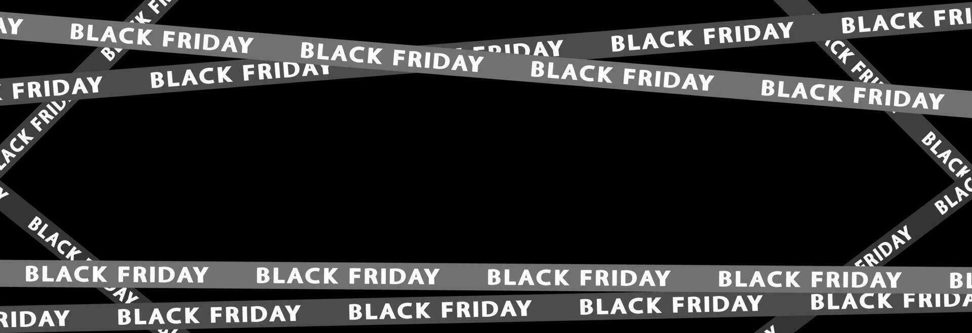 Ribbon black friday. vector