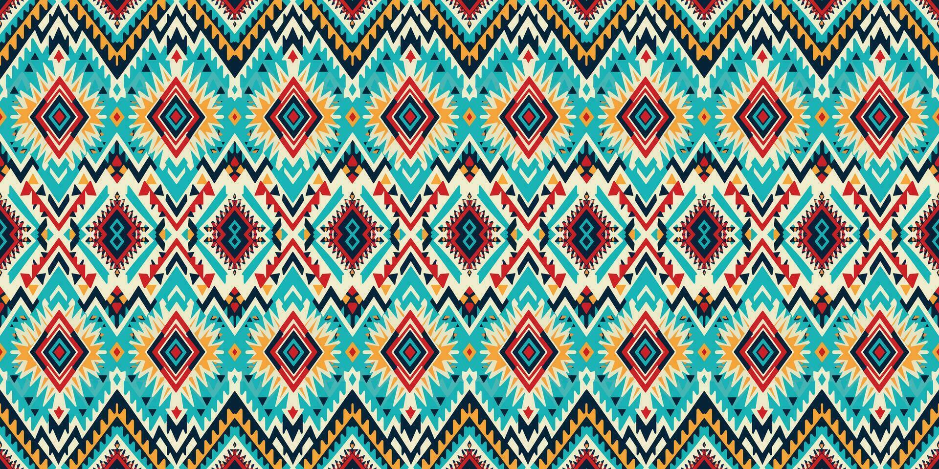 Seamless batik pattern,Seamless tribal batik pattern,and Seamless colorful pattern resemble ethnic boho, Aztec,and ikat styles.designed for use in wallpaper,fabric,curtain,carpet,Batik Embroidery vector