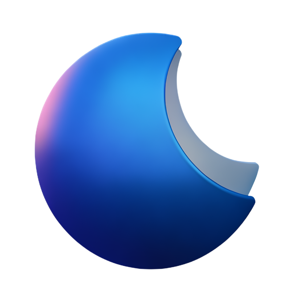 moon phase 3d rendering icon illustration png
