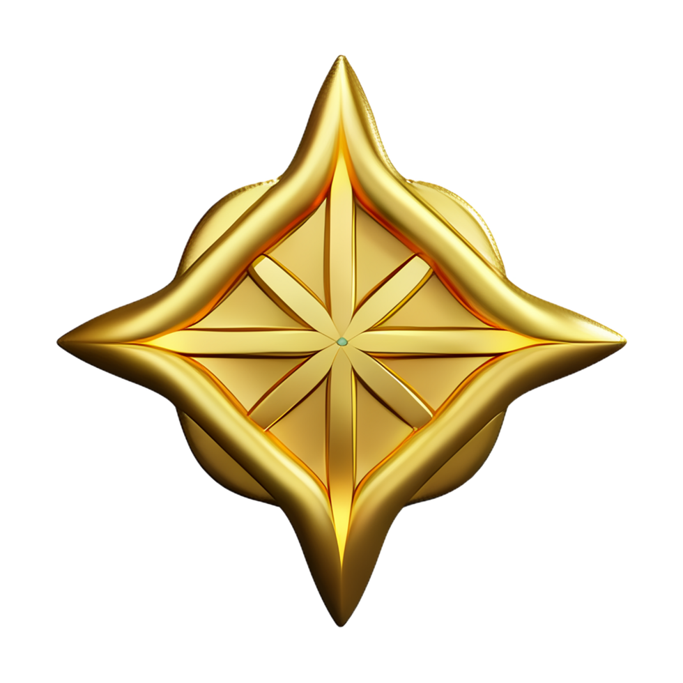 gold mandala 3d rendering icon illustration png