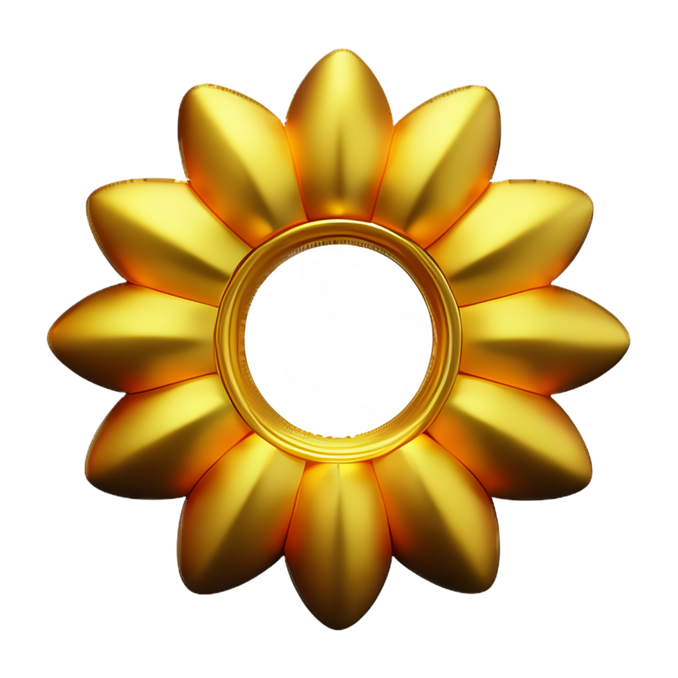 gold mandala 3d rendering icon illustration png
