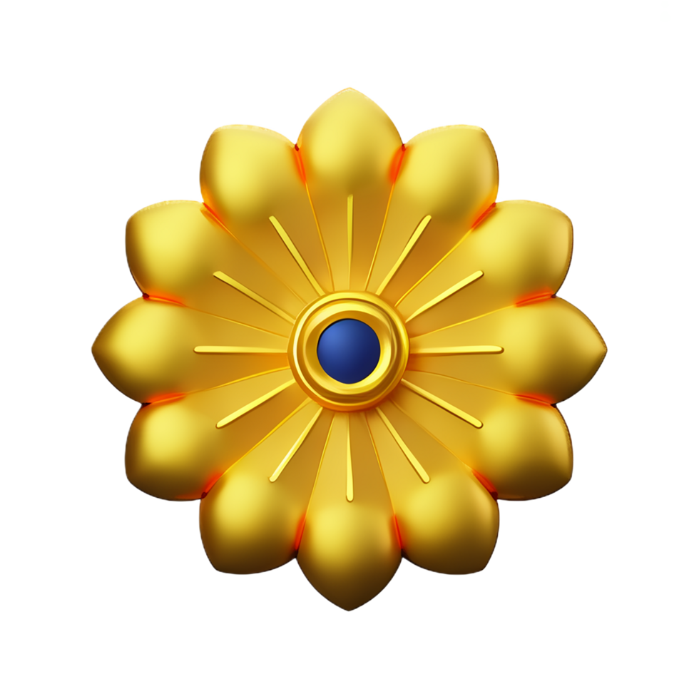 gold mandala 3d rendering icon illustration png