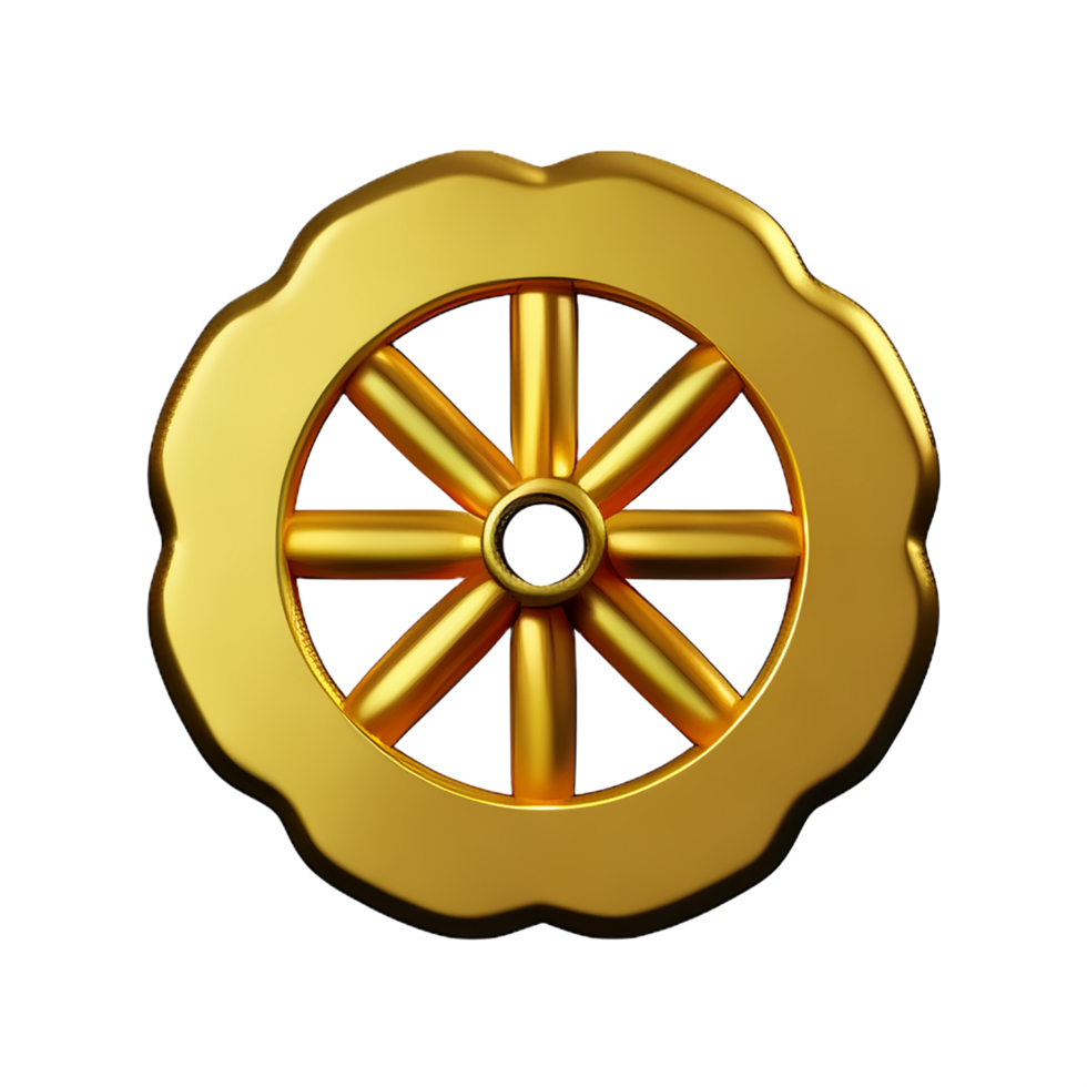 gold mandala 3d rendering icon illustration png