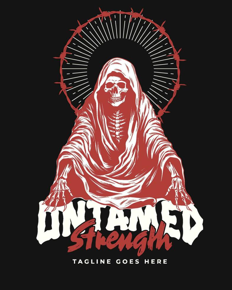 Untamed Strength, The angel of death is sitting poster vector
