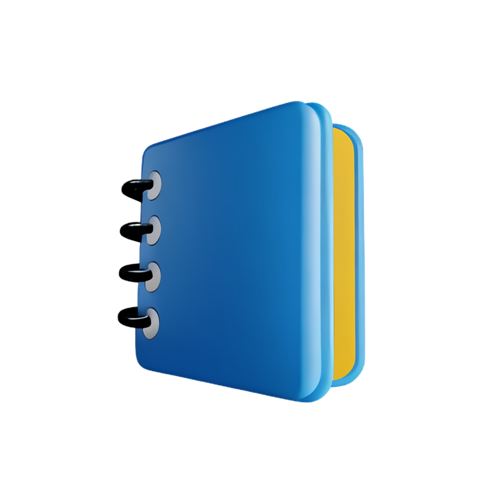 diary 3d rendering icon illustration png