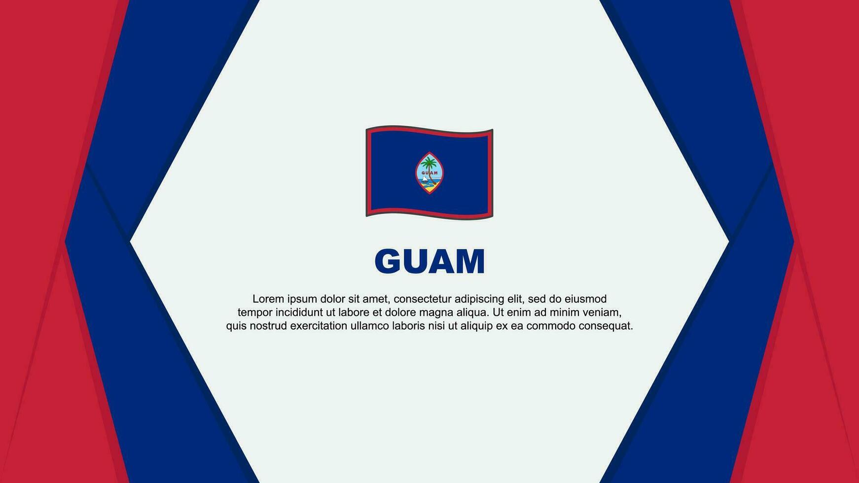 Guam Flag Abstract Background Design Template. Guam Independence Day Banner Cartoon Vector Illustration. Guam Background