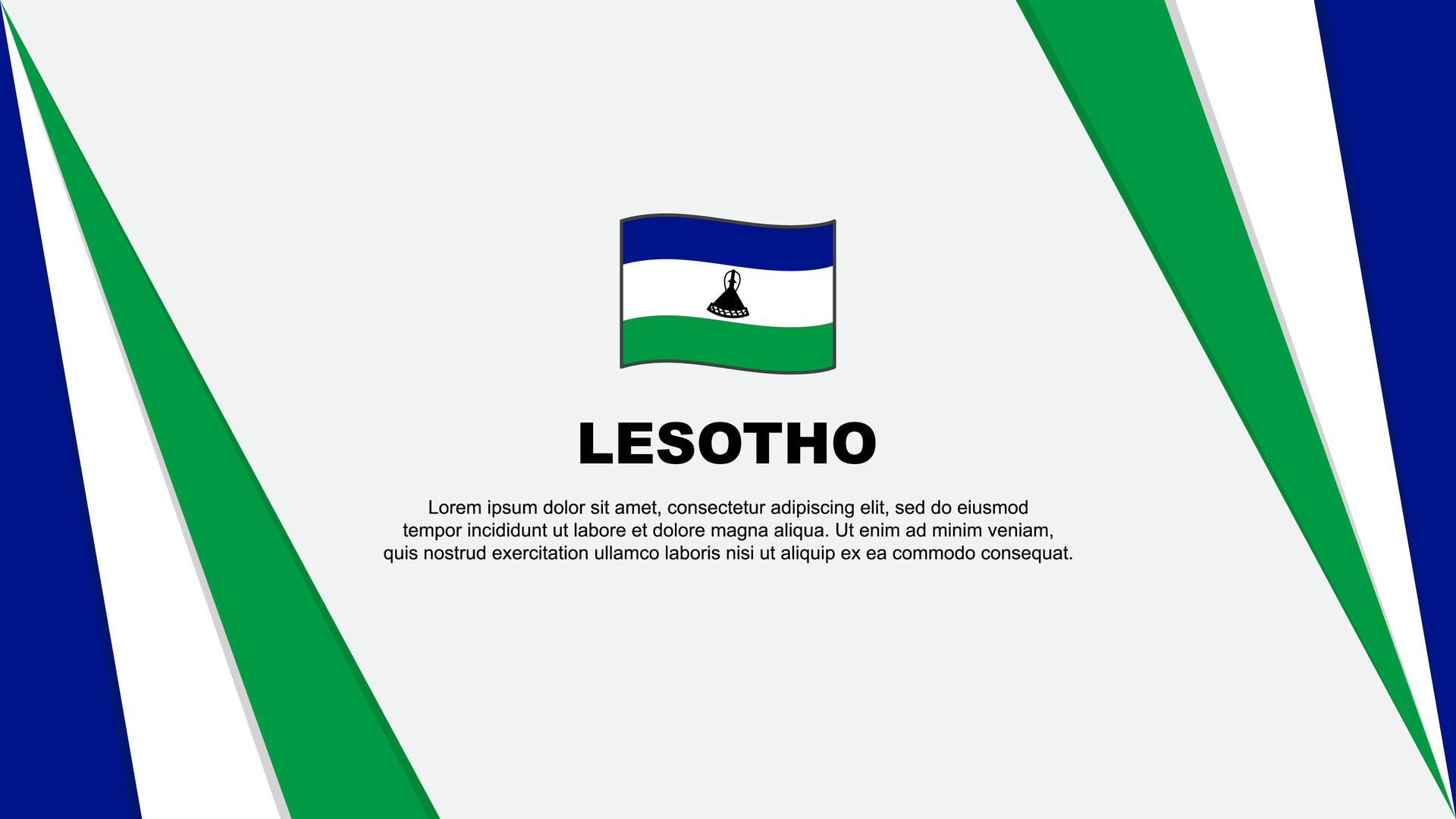Lesotho Flag Abstract Background Design Template. Lesotho Independence